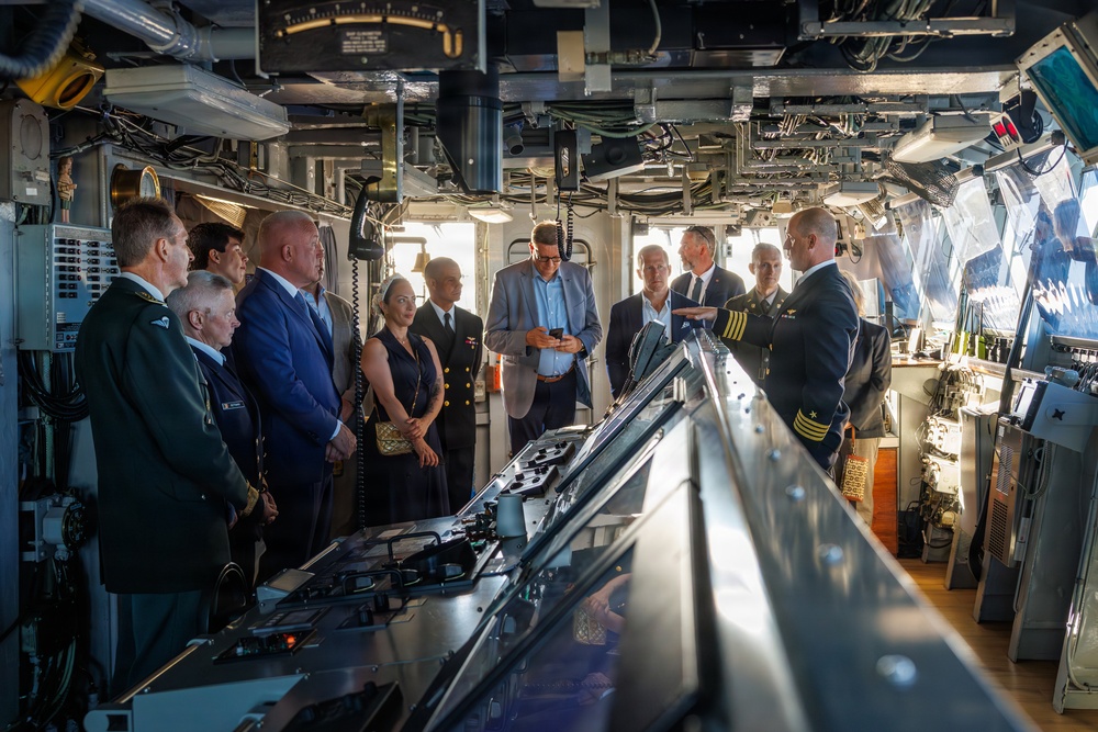USS Mount Whitney Hosts Key Leader Engagment in Zeebrugge, Belgium
