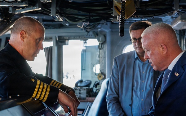 USS Mount Whitney Hosts Key Leader Engagment in Zeebrugge, Belgium
