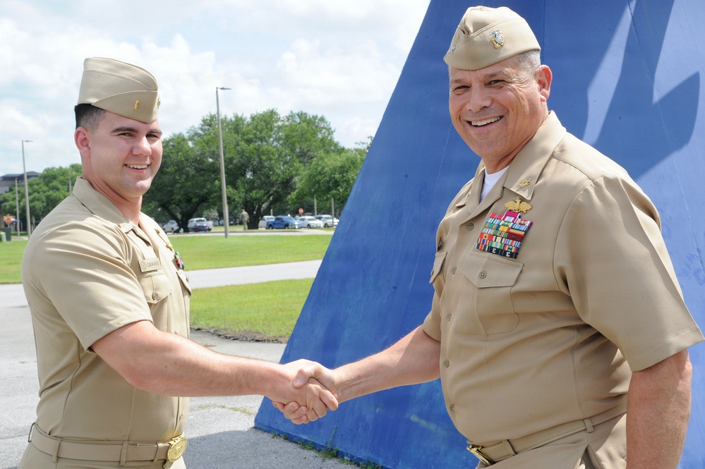 Lt. j.g. Fletcher Graves Recognized During Frocking Ceremony in Gulfport