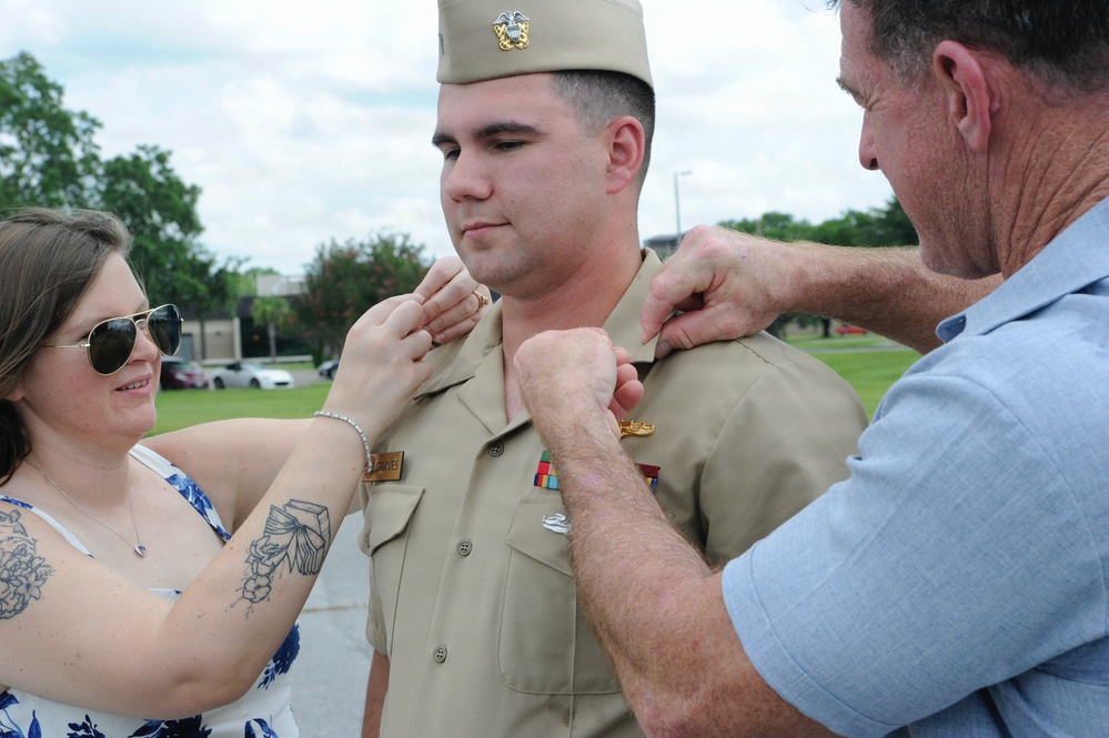 Lt. j.g. Fletcher Graves Recognized During Frocking Ceremony in Gulfport