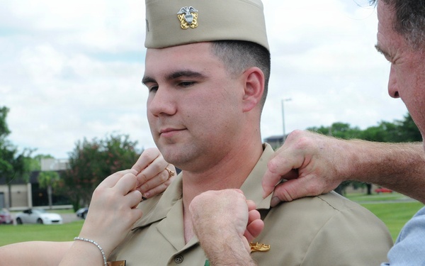 Lt. j.g. Fletcher Graves Recognized During Frocking Ceremony in Gulfport