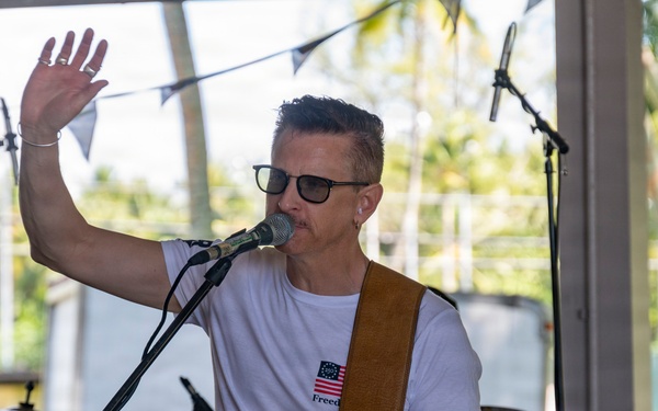 The Pistol Blonde performs for Independence Day