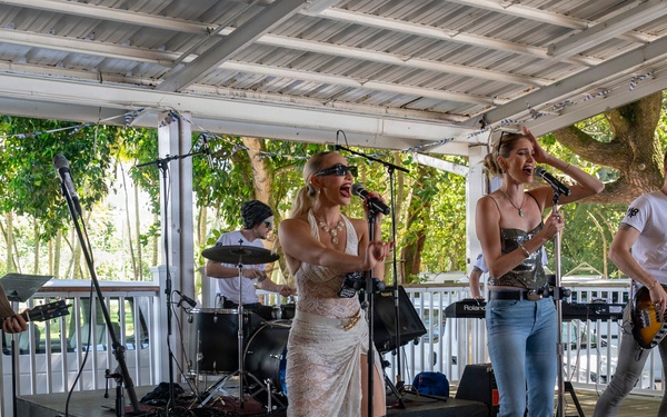 The Pistol Blonde performs for Independence Day