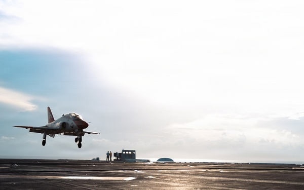 IKE conducts carrier qualifications with CNATRA