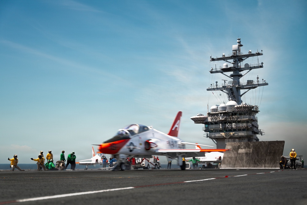 IKE conducts carrier qualifications with CNATRA