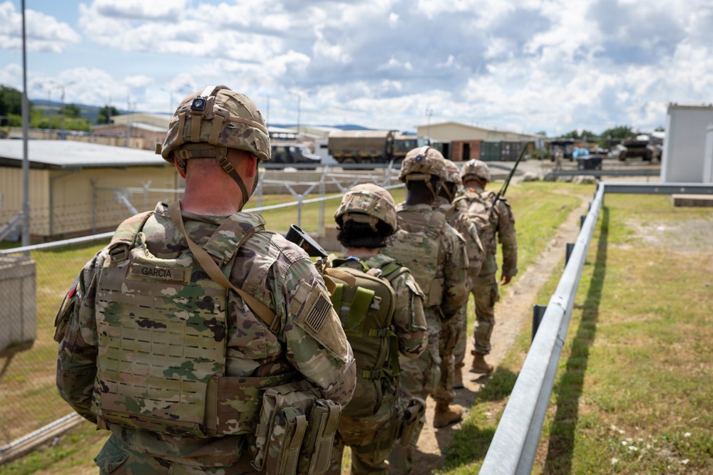 36th Infantry Regiment Soldiers conduct base defense training at NSTA, Bulgaria