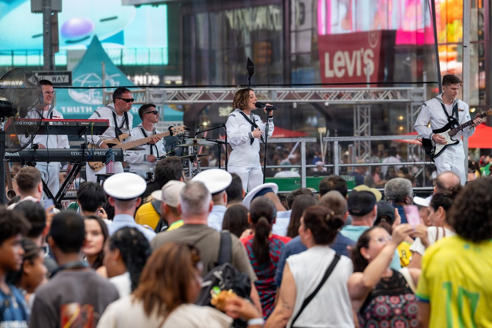 Navy Band Northeast Rocks Times Square for INR 250