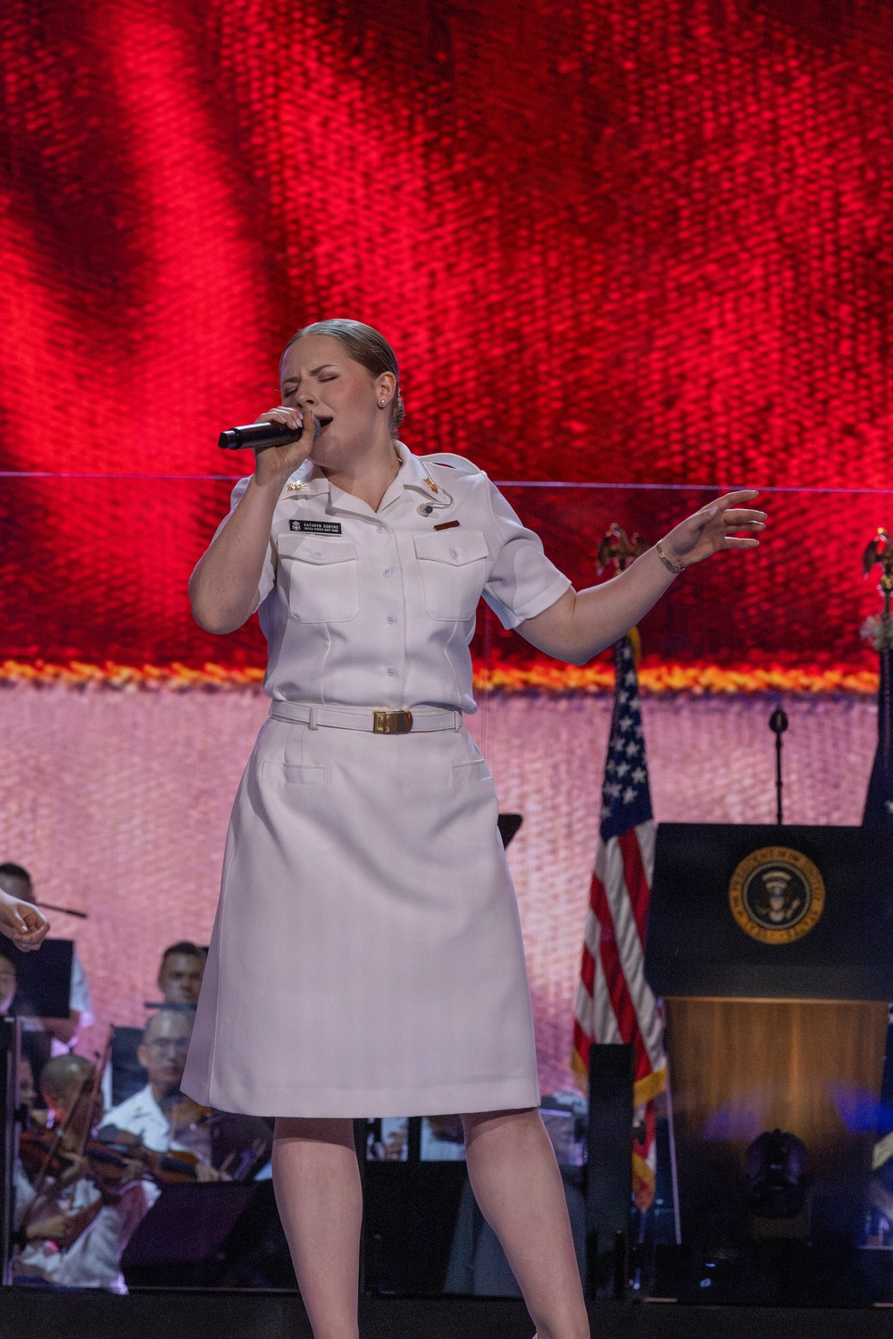 Musician 1st Class Kathryn Dobyns Performs at Salute to America on July 4, 2026