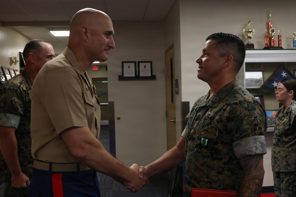 Capt. Shoenfeld Navy and Marine Corps Commendation Medal Presentation and Going Away Ceremony