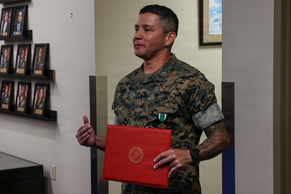 Capt. Shoenfeld Navy and Marine Corps Commendation Medal Presentation and Going Away Ceremony