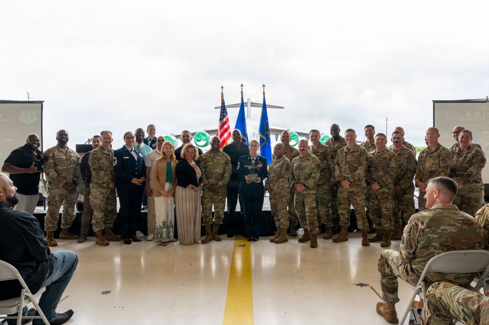 Chief Master Sgt. Kristy Korchak-Campbell retirement ceremony