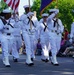 Sailors from Naval Weapons Station Yorktown march in the annual 4th of July Parade in Yorktown