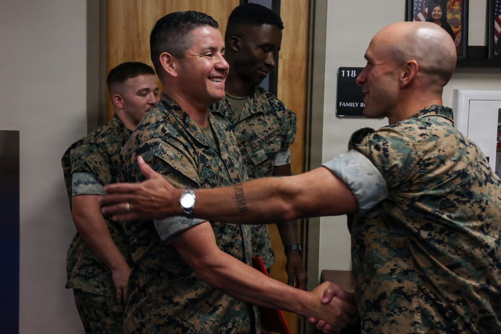 Capt. Shoenfeld Navy and Marine Corps Commendation Medal Presentation and Going Away Ceremony