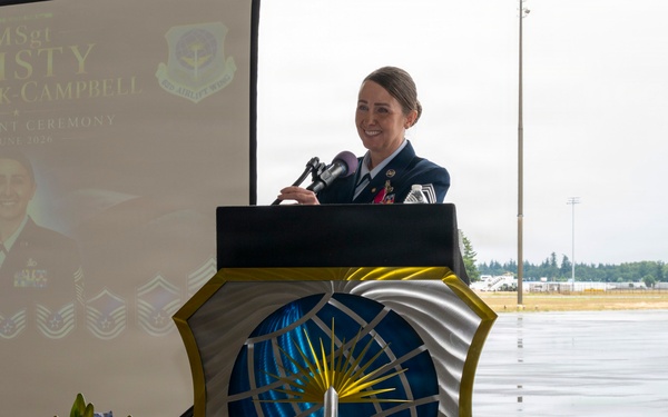 Chief Master Sgt. Kristy Korchak-Campbell retirement ceremony