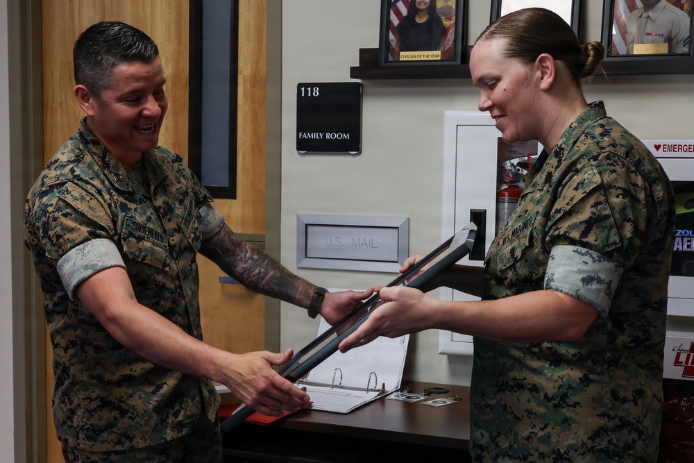 Capt. Shoenfeld Navy and Marine Corps Commendation Medal Presentation and Going Away Ceremony