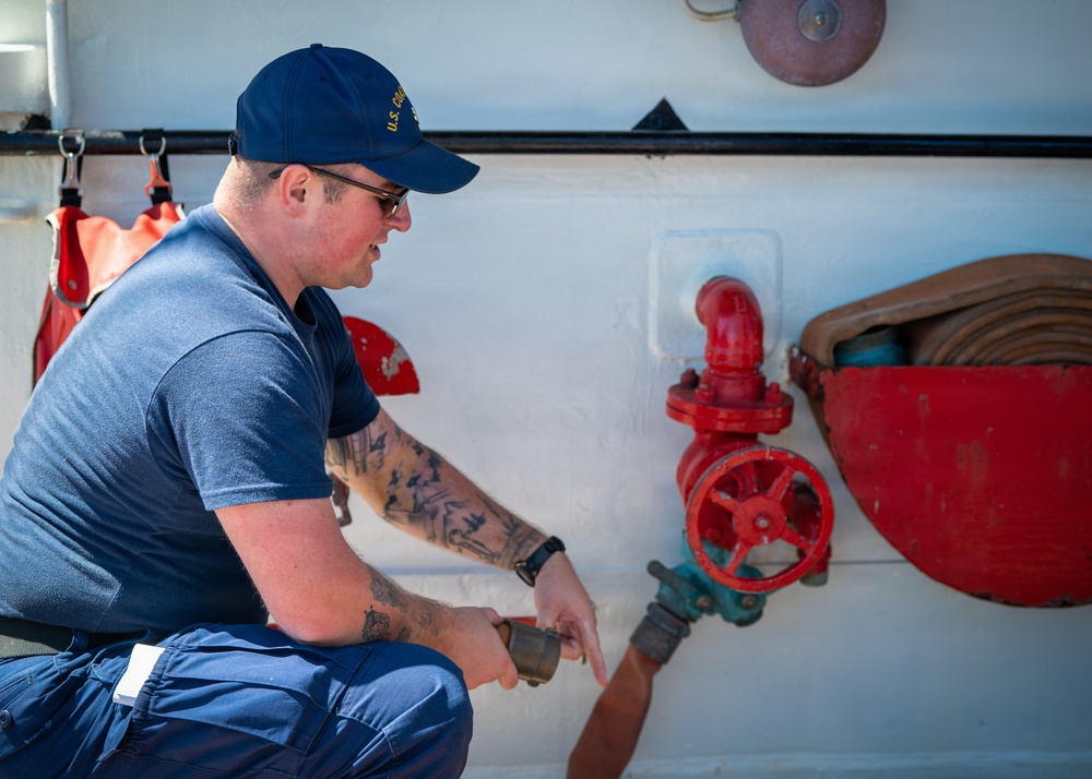 US Coast Guard damage control specialists instruct next generation of leaders