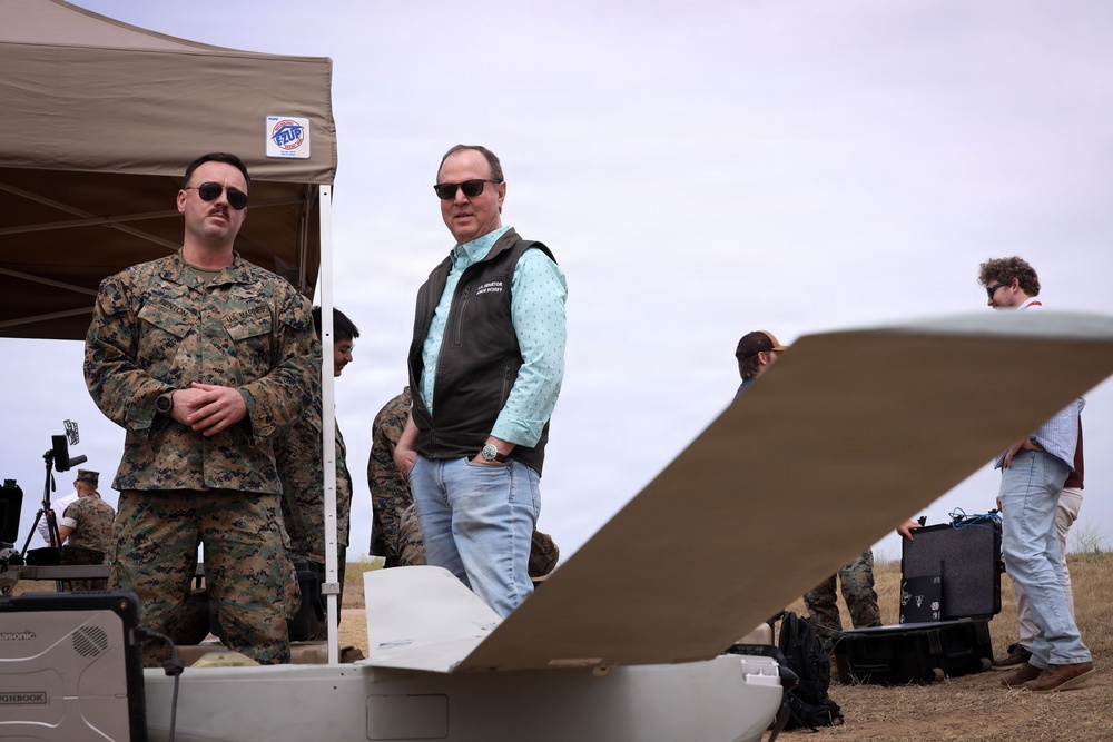 Senator Adam Schiff visits I Marine Expeditionary Force