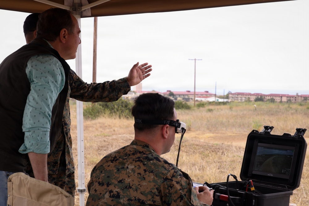 Senator Adam Schiff visits I Marine Expeditionary Force
