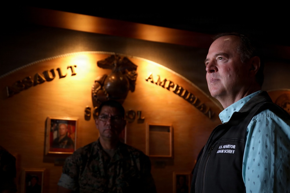 Senator Adam Schiff visits I Marine Expeditionary Force