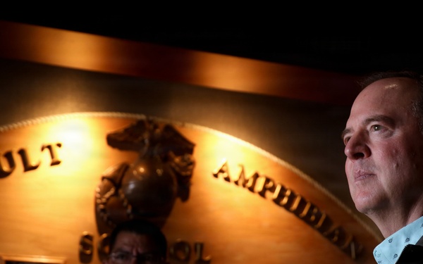 Senator Adam Schiff visits I Marine Expeditionary Force
