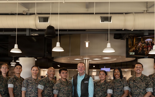 Senator Adam Schiff visits I Marine Expeditionary Force