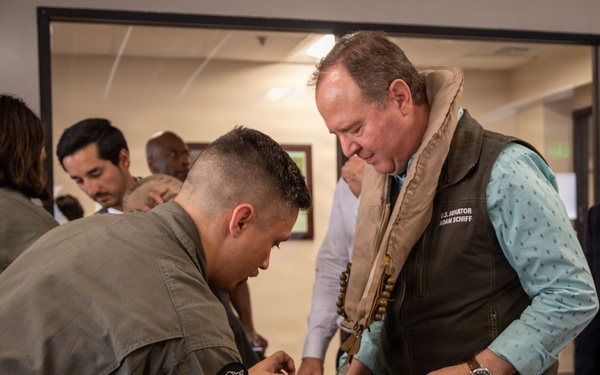 Senator Adam Schiff visits I Marine Expeditionary Force