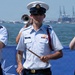 U.S. Coast Guard Band plays on Governor’s Island during Parade of Sail in New York