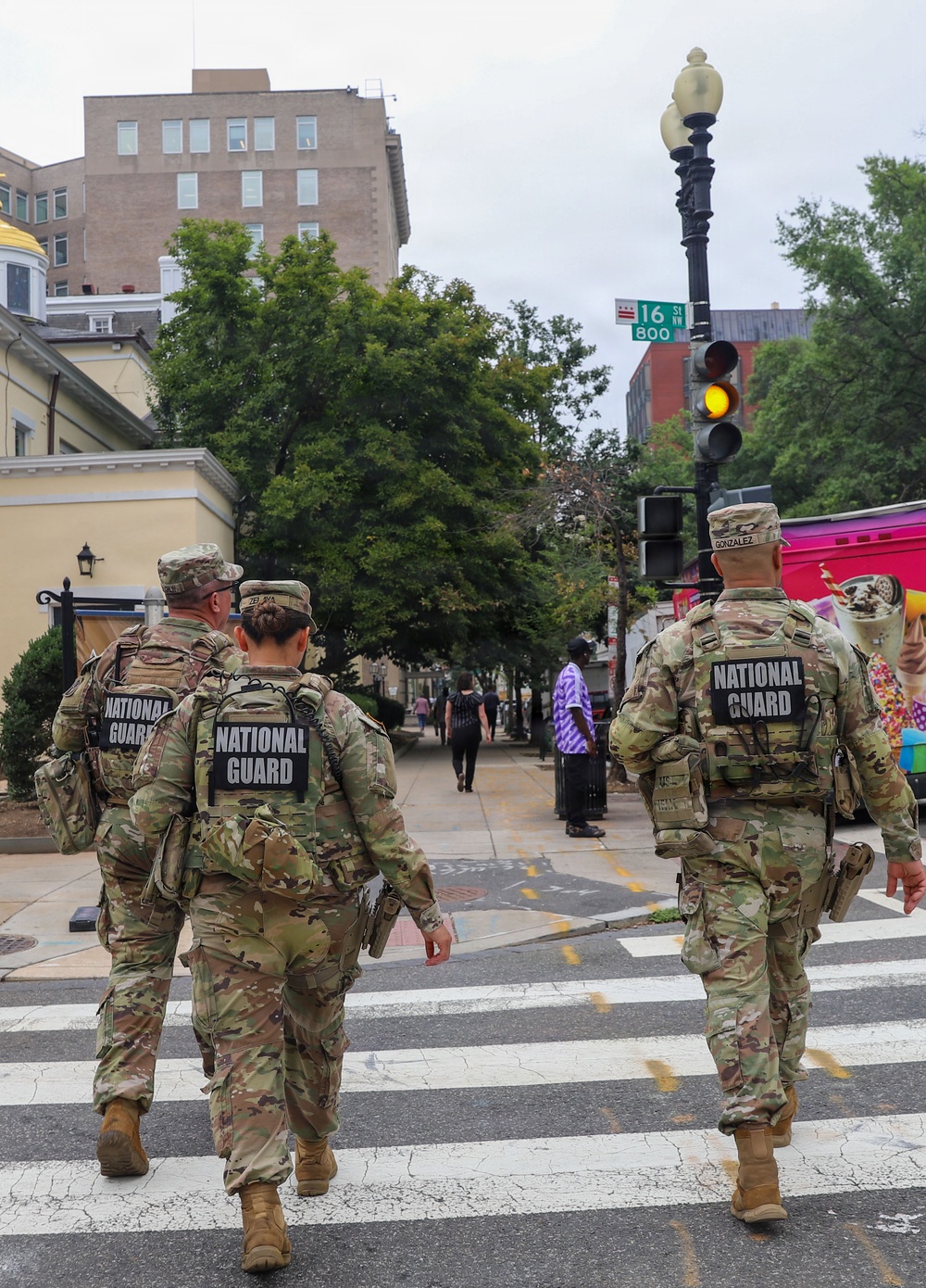 Florida National Guardsmen Presence Patrol at Lafeytte Square