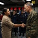 U.S. Marine Corps Gen. Francis L. Donovan, commander of U.S. Southern Command, meets with U.S. Sailors aboard the San Antonio-class amphibious transport dock ship USS Fort Lauderdale (LPD 28) in La Guaira, Venezuela, July 6, 2026.