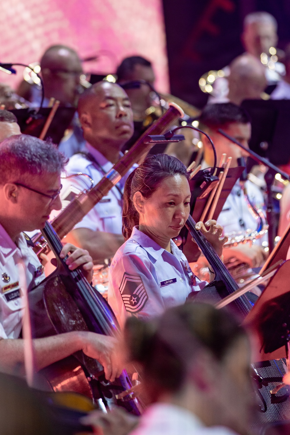Senior Master Sgt. Christine Lightner Performs at Salute to America