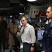 U.S. Chargé d’Affaires John Barrett addresses the crew of the San Antonio-class amphibious transport dock ship USS Fort Lauderdale.
