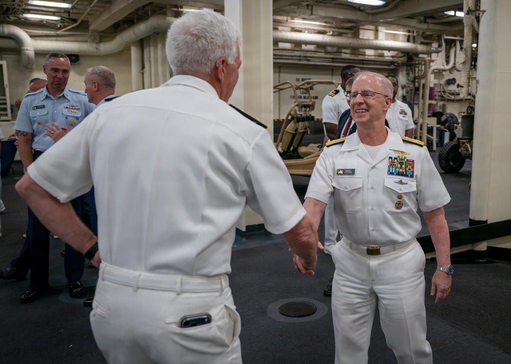 CNO delivers remarks aboard the USS Arlington during INR250.