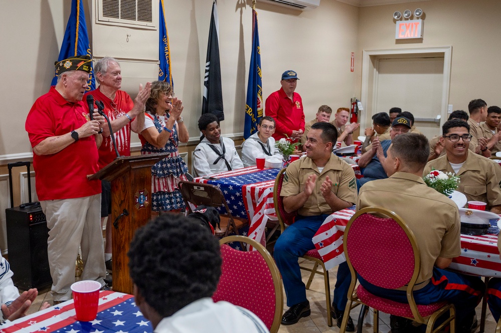 U.S. Sailors and Marines Participate in VFW Community Event