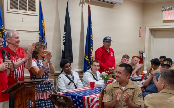 U.S. Sailors and Marines Participate in VFW Community Event