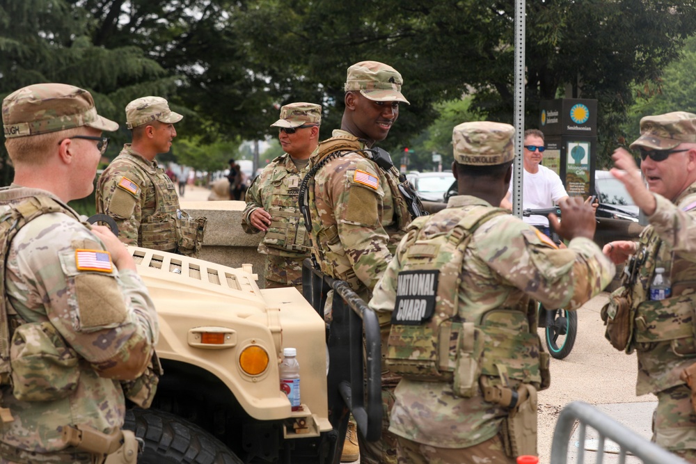 Chief Warrant Officer 5 Bernard Aguon Conducts a DC Safe and Beautiful Circulation around Smithsonian Metro Station