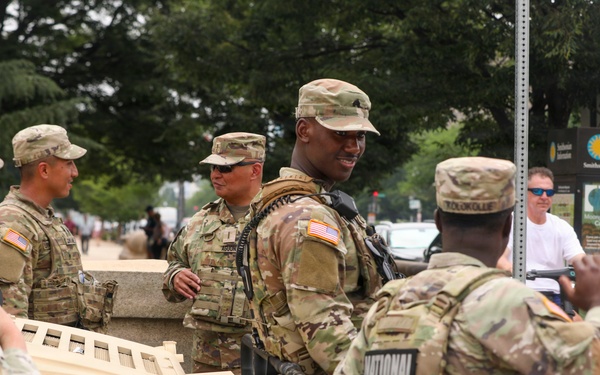 Chief Warrant Officer 5 Bernard Aguon Conducts a DC Safe and Beautiful Circulation around Smithsonian Metro Station