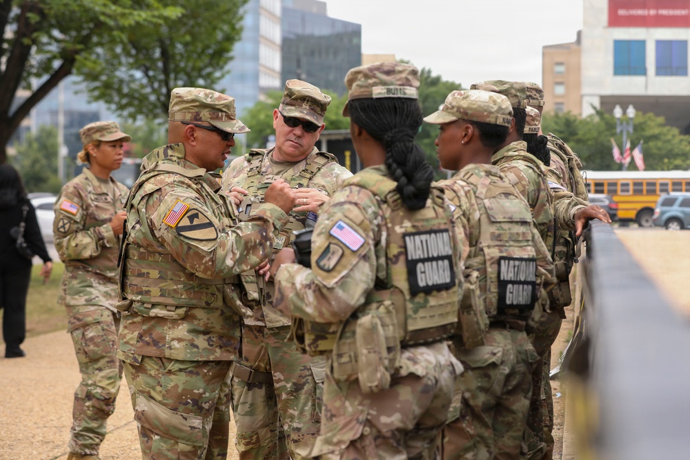 Chief Warrant Officer 5 Bernard Aguon Conducts a DC Safe and Beautiful Circulation around Smithsonian Metro Station