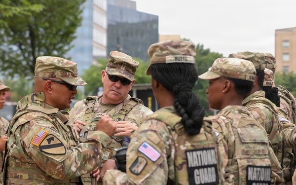Chief Warrant Officer 5 Bernard Aguon Conducts a DC Safe and Beautiful Circulation around Smithsonian Metro Station