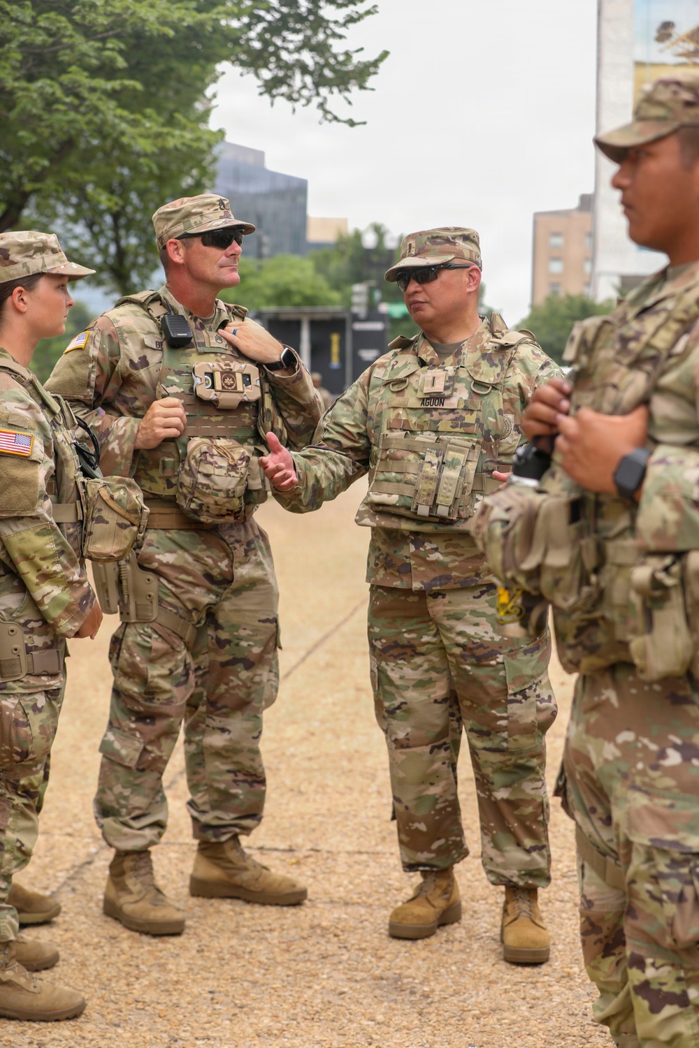 Chief Warrant Officer 5 Bernard Aguon Conducts a DC Safe and Beautiful Circulation around Smithsonian Metro Station