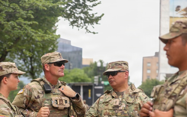 Chief Warrant Officer 5 Bernard Aguon Conducts a DC Safe and Beautiful Circulation around Smithsonian Metro Station