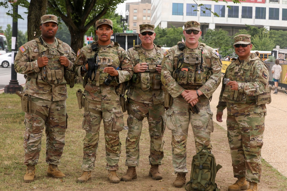 Chief Warrant Officer 5 Bernard Aguon Conducts a DC Safe and Beautiful Circulation around Smithsonian Metro Station
