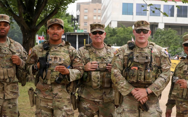 Chief Warrant Officer 5 Bernard Aguon Conducts a DC Safe and Beautiful Circulation around Smithsonian Metro Station