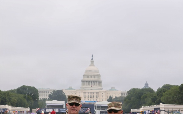 Chief Warrant Officer 5 Bernard Aguon Conducts a DC Safe and Beautiful Circulation around Smithsonian Metro Station