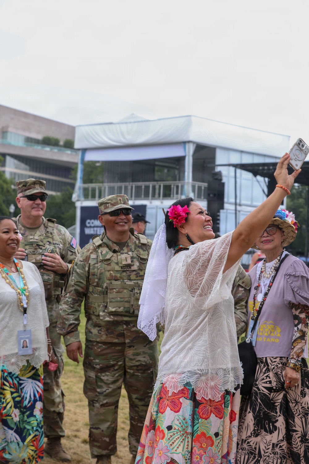 Chief Warrant Officer 5 Bernard Aguon Conducts a DC Safe and Beautiful Circulation around Smithsonian Metro Station