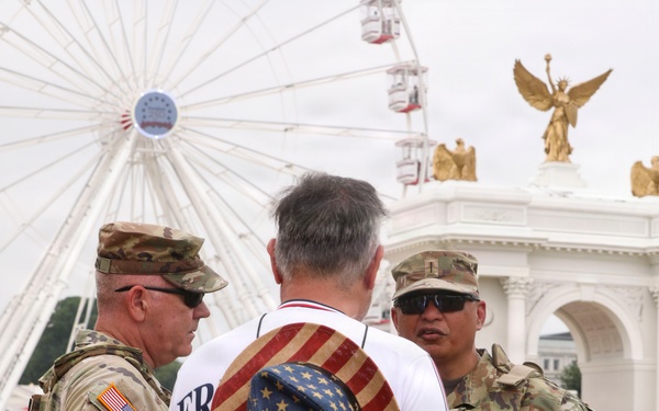 Chief Warrant Officer 5 Bernard Aguon Conducts a DC Safe and Beautiful Circulation around Smithsonian Metro Station