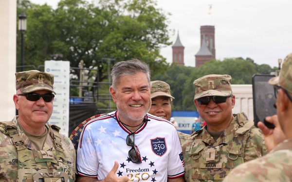 Chief Warrant Officer 5 Bernard Aguon Conducts a DC Safe and Beautiful Circulation around Smithsonian Metro Station