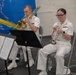 U.S. Navy Band Brass Quintet perform at the International Naval Review Closing Ceremony