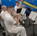 U.S. Navy Band Brass Quintet perform at the International Naval Review Closing Ceremony