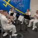 U.S. Navy Band Brass Quintet perform at the International Naval Review Closing Ceremony