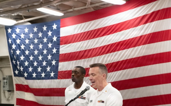 U.S. Navy Band perform at the International Naval Review Closing Ceremony